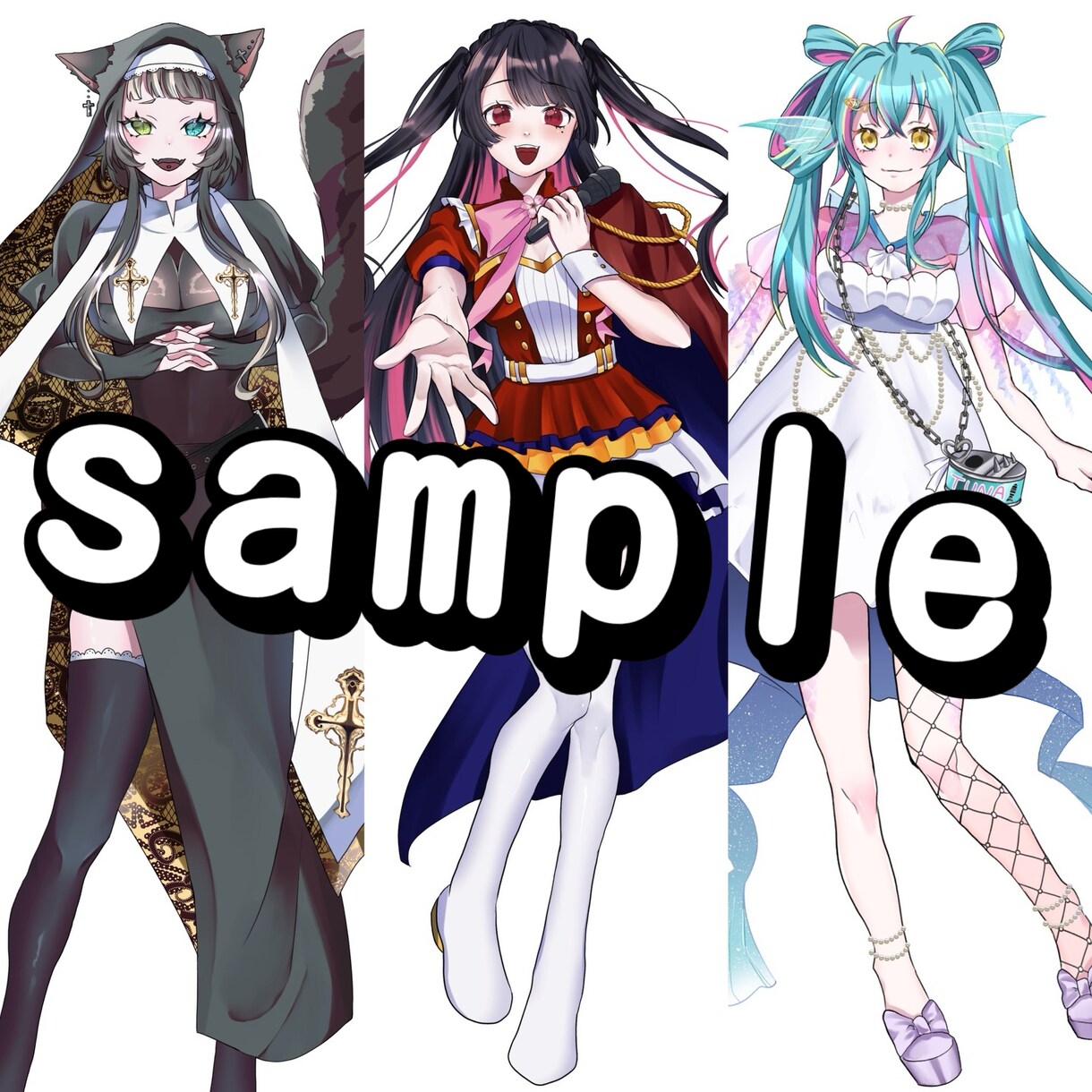 IRIAM立ち絵イラスト描かせて頂きます IRIAMで使用する立ち絵のイラストをお任せ下さい イメージ2