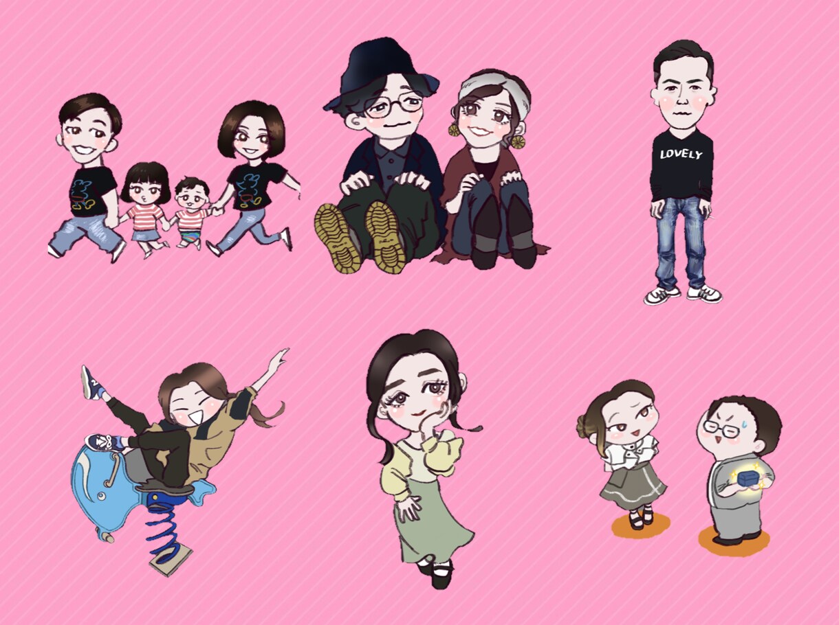 かわいい似顔絵描きます 老若男女みんなキュートに♫かわいいけどしっかり似せます！ イメージ1