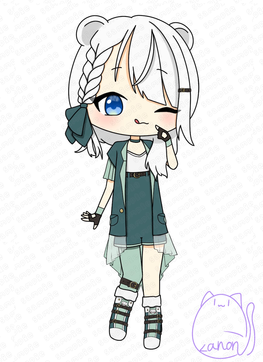 少しミニな全身イラストを描きます 細部まで描きこまれた少しミニなイラストお描きします！ イメージ1
