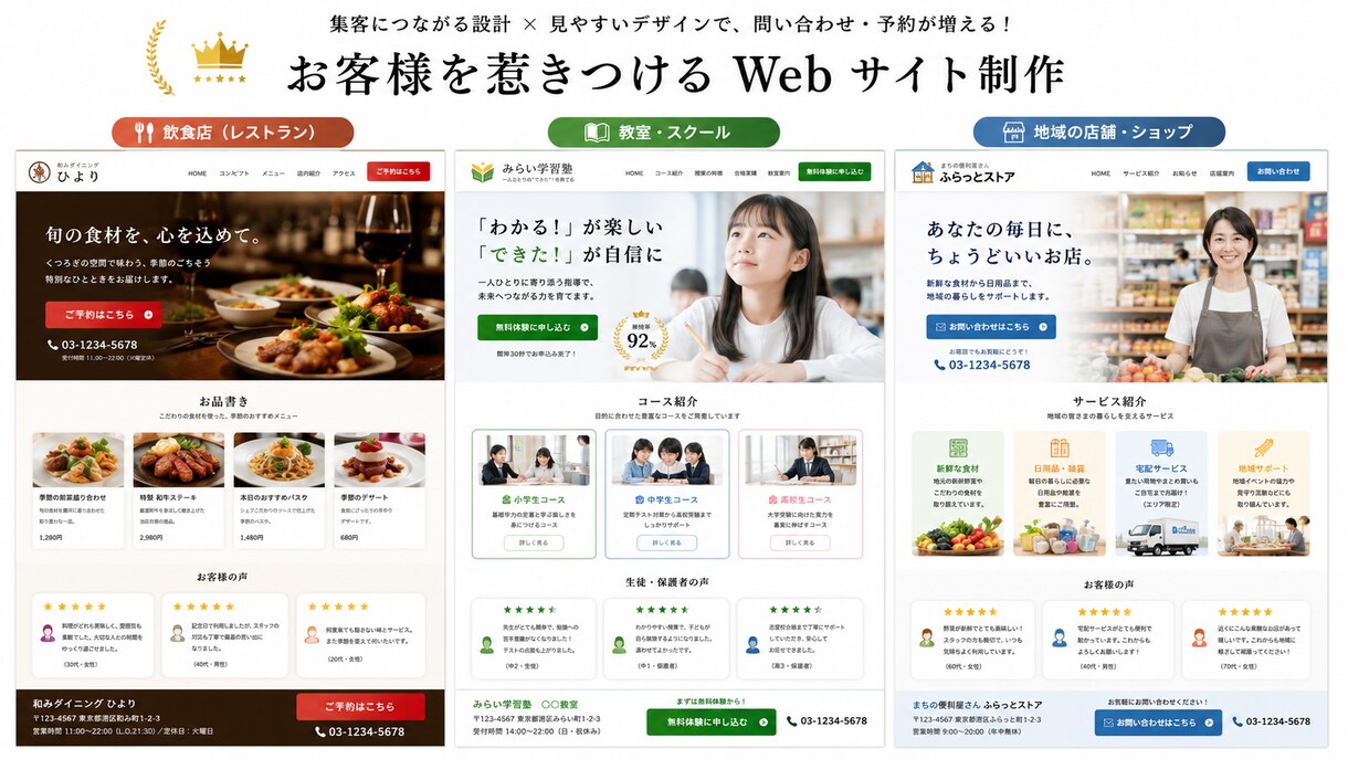 ココナラ最安値｜集客HPを制作します 導線が伝わるホームページに整えます イメージ3