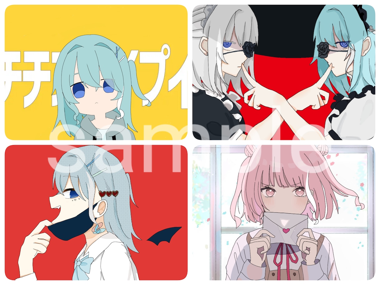歌ってみたイラスト描きます 歌ってみたなどのサムネイラストご依頼承ります！ イメージ1