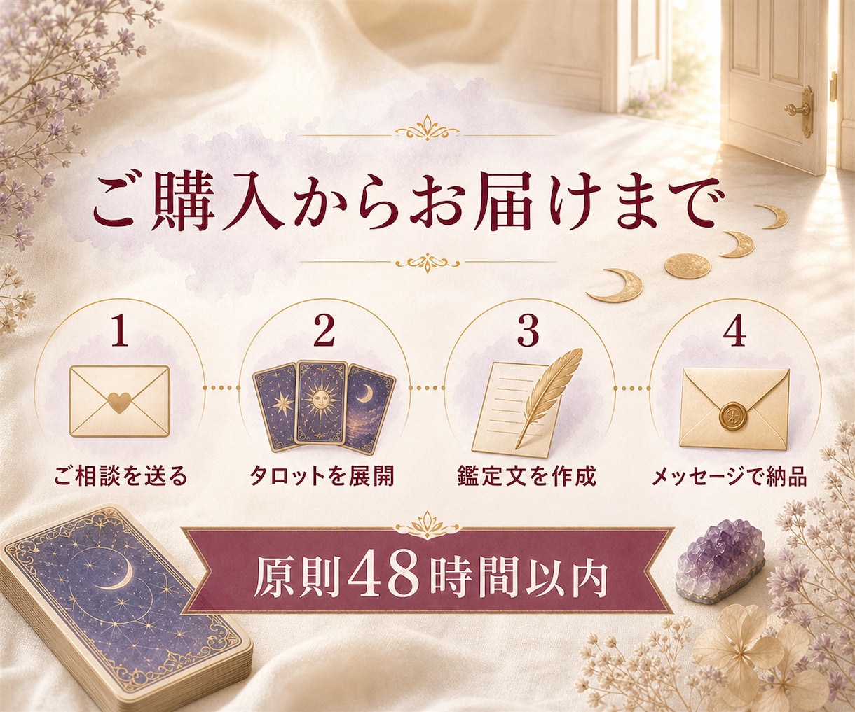 あの人の本音を霊視タロットで丁寧に読み解きます 初回500円｜最低1,500文字で本音を深く鑑定 イメージ5