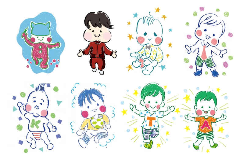 赤ちゃんや小さなお子さんのキャラクター作ります スケッチデフォルメ風のイラスト描きます！ イメージ3