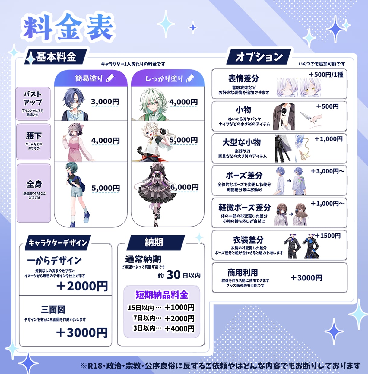 TRPG・ゲームの立ち絵作成します TRPG・配信・ゲームで映える立ち絵を制作します！ イメージ2
