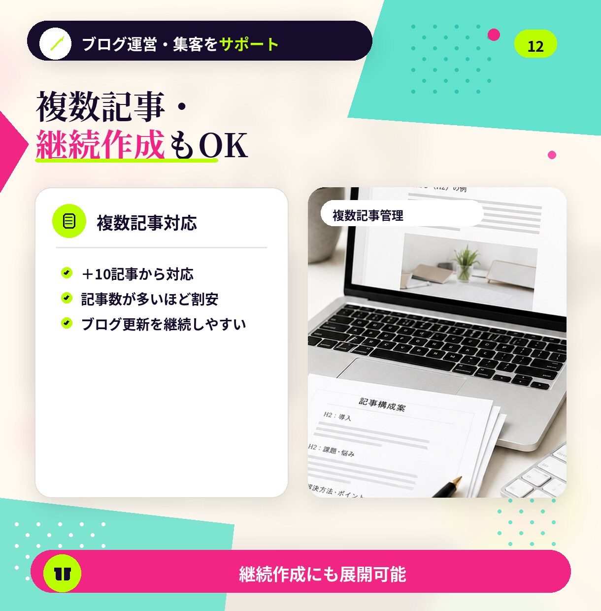 ブログ記事を格安で作成します 記事作成代行・SEOライティング格安 イメージ12