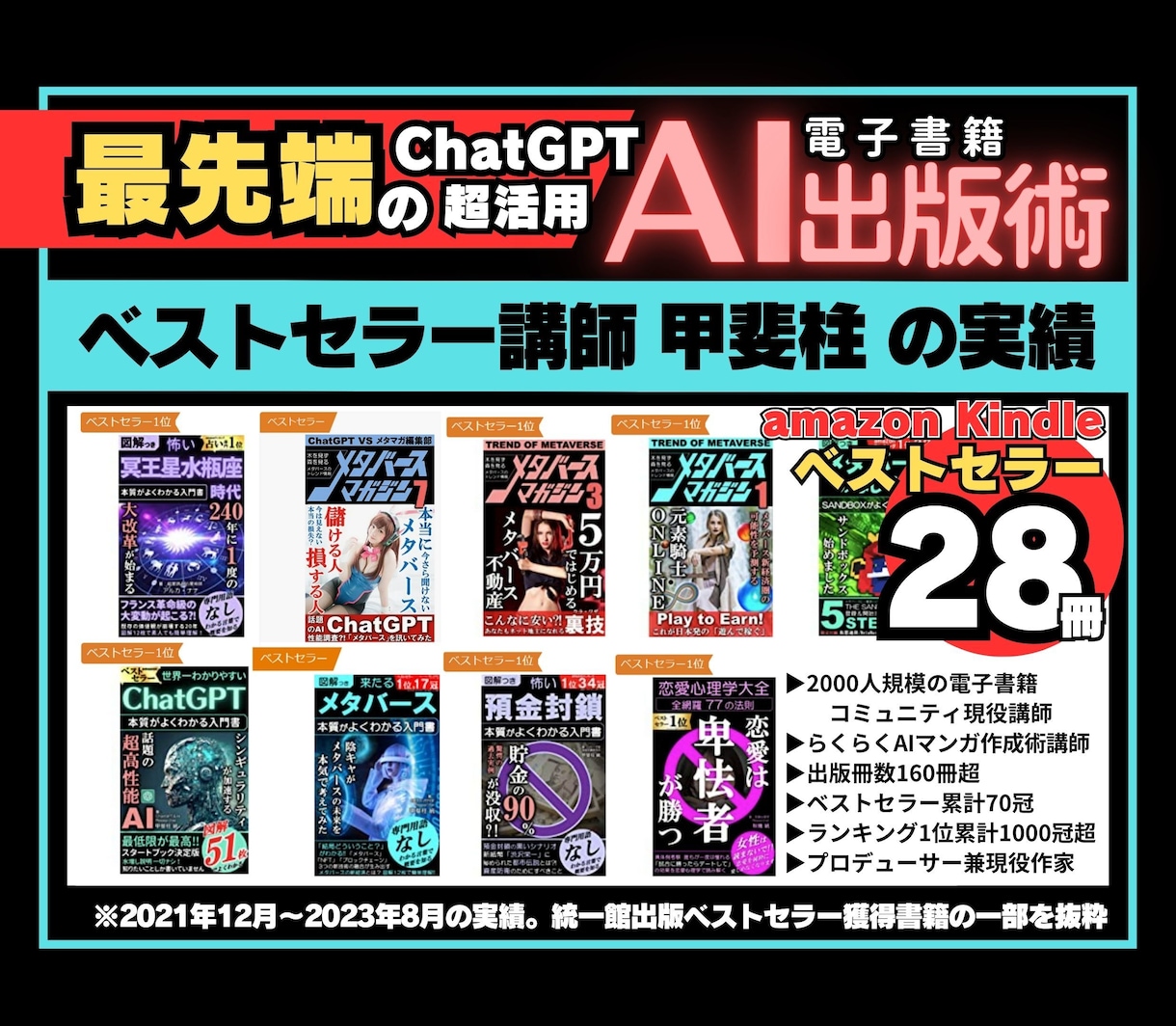 AI超活用！最先端の電子書籍AI出版術を教えます ★10大特典付★ ベストセラー作家が教える電子書籍完全攻略法 イメージ5