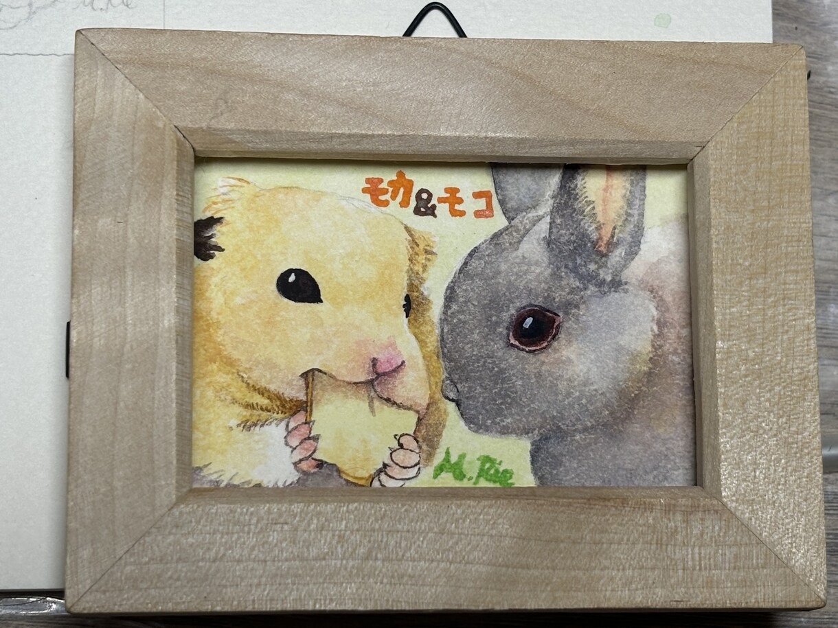 小さいサイズで、動物ちゃんの似顔絵描きます ふんわり優しく♬.*ﾟ可愛らしい表情を描きます イメージ1