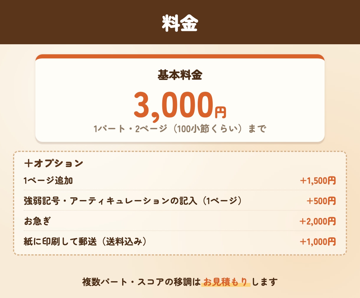 元音楽教員が管楽器や歌の楽譜を移調します アルトクラ→B♭クラの持ち替えも｜読みやすい楽譜に イメージ3