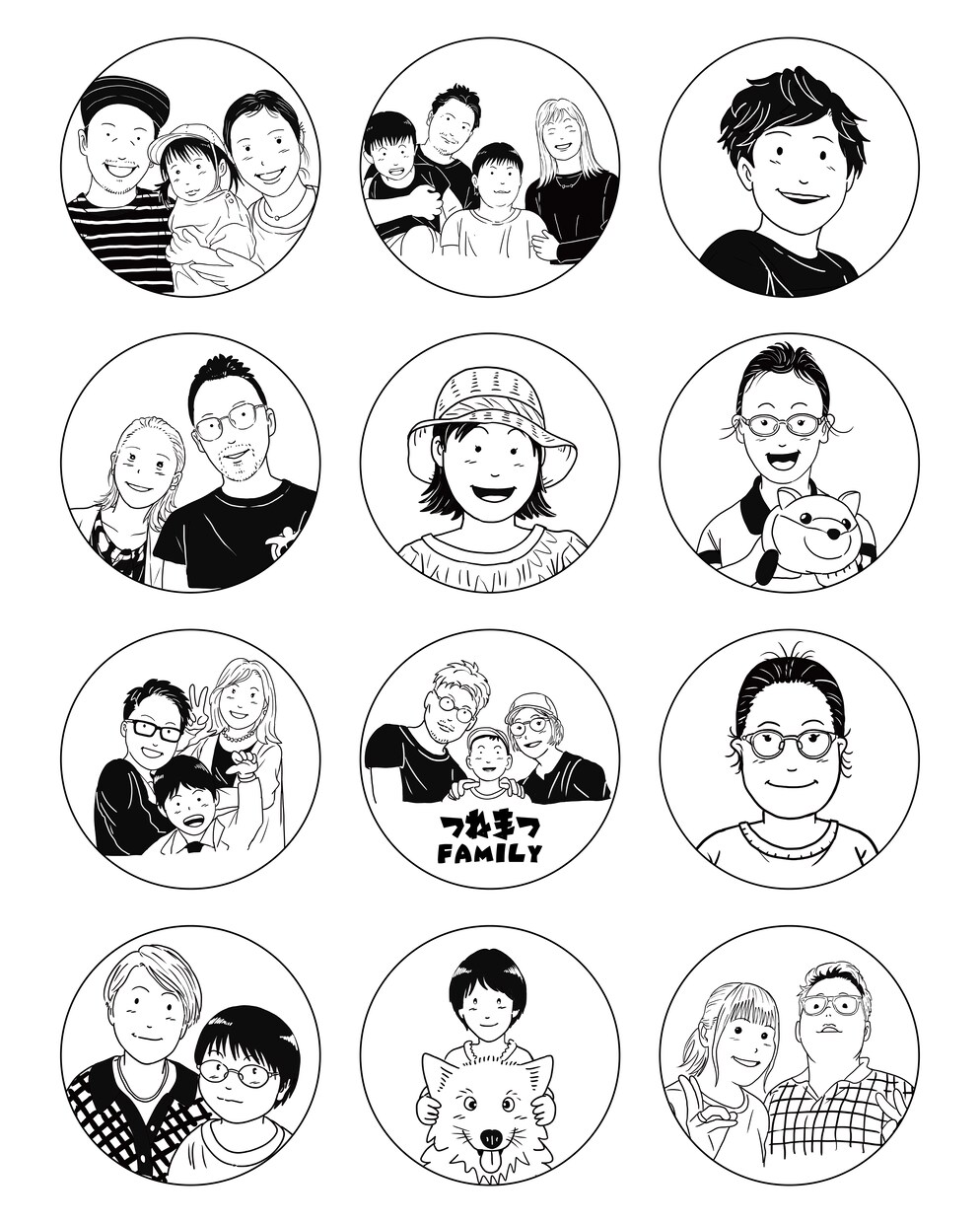 ゆるカワファッション風の似顔絵作成します お洒落で使いやすい似顔絵イラスト イメージ1