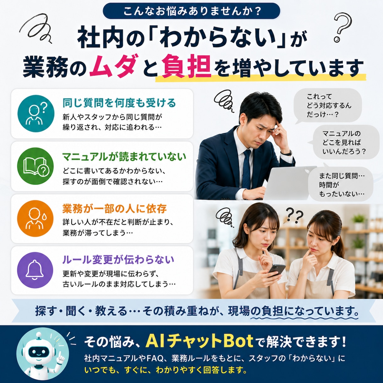 社内マニュアル・FAQをAI Bot化します マニュアル・業務ルール・FAQをAIが回答 イメージ2