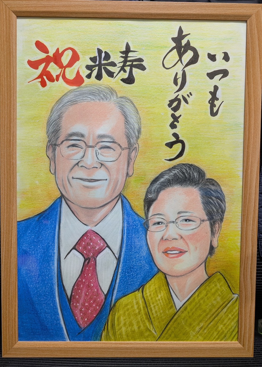 記念品に世界で一枚の絵をプレゼントしませんか？ます 写真からご要望の人物/ペットの似顔絵を描き イメージ1