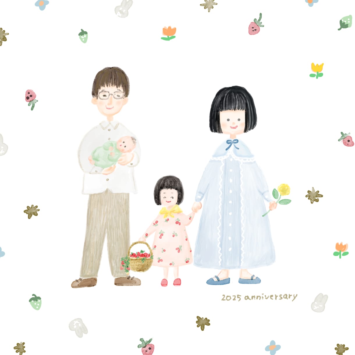 記念写真をイラスト化します SNSに載せたいけど顔出しはなぁ…という方にもおすすめ！ イメージ1