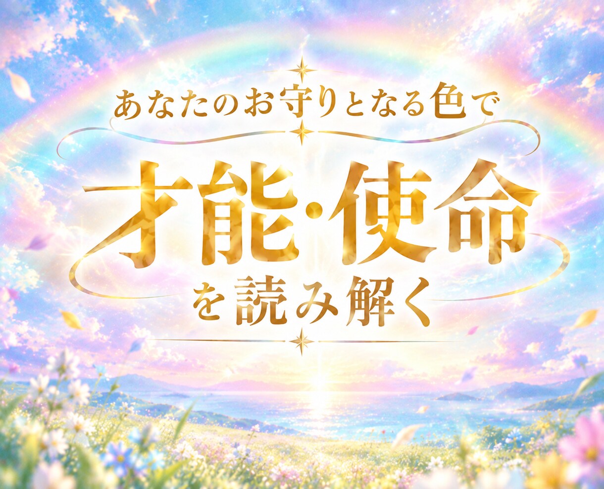 才能・使命を引き出すあなたの色を視ます あなたらしさを引き出し運気を高めてくれる3色 イメージ1