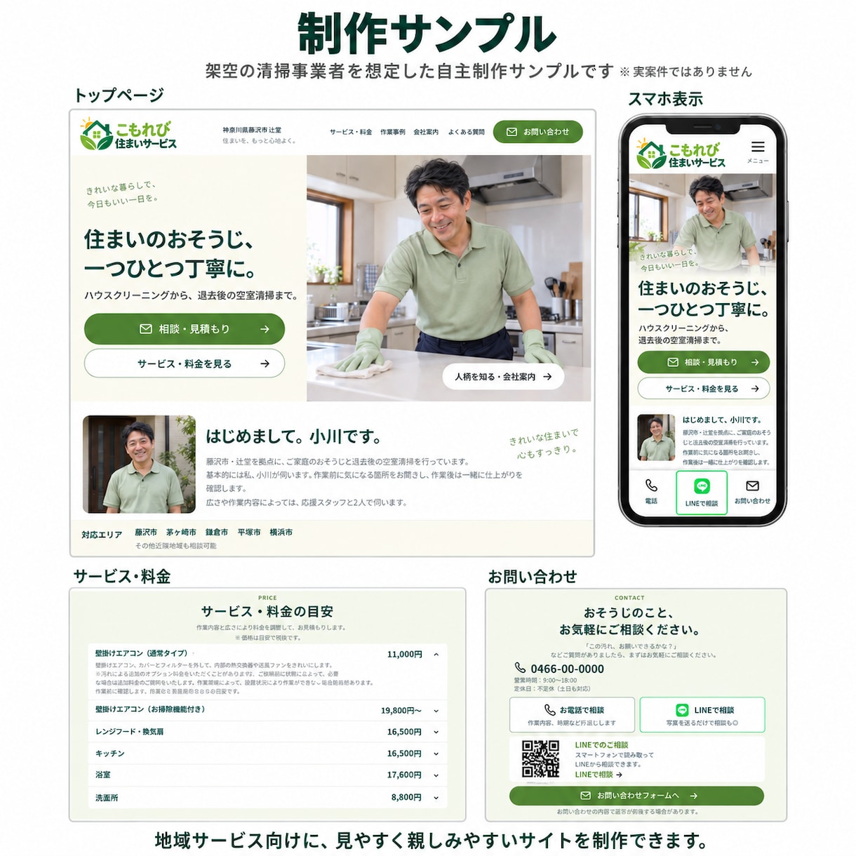 地域のお店・事業向けホームページを制作します ホームページが初めての方も！構成・文章整理から公開まで対応 イメージ2