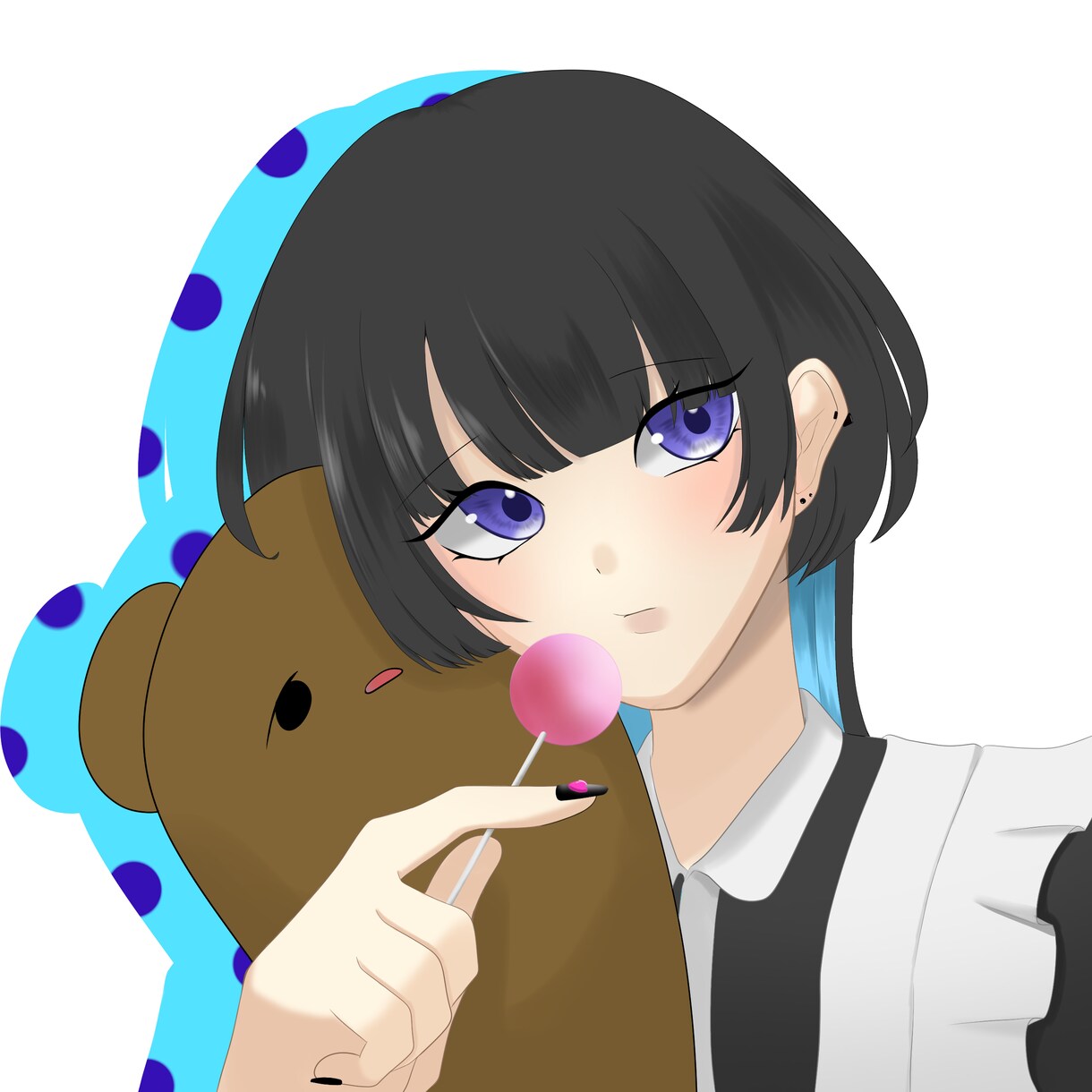SNS等で使用出来るアイコンを描きます 胸から上のキャラクターイラストのアイコンを作成します。 イメージ3