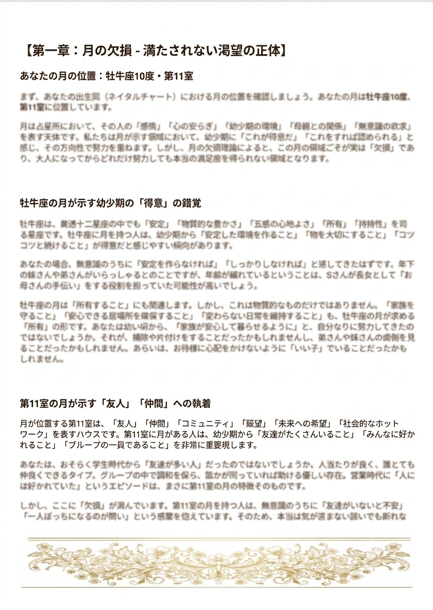 月の欠損×リリスであなたの本質を鑑定します あなたの「生きづらさ」の正体を、月の欠損とリリスから読み解く イメージ6