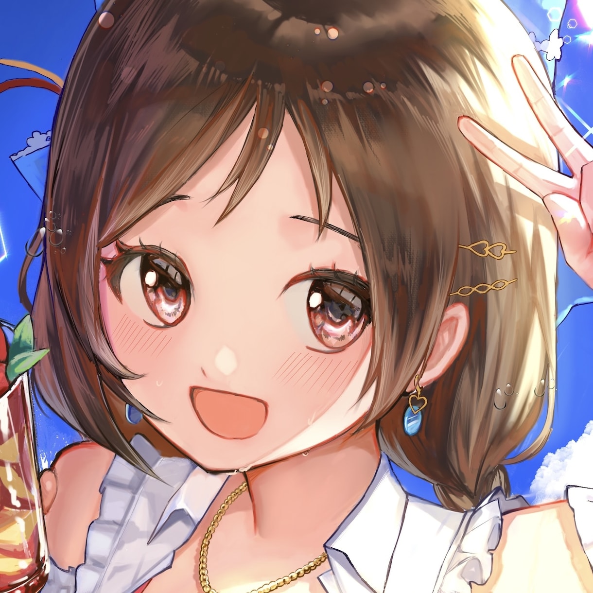 かわいいアニメ風アイコンを作成します キラキラした絵柄や鮮やかな色遣いのアイコンを制作します！ イメージ3