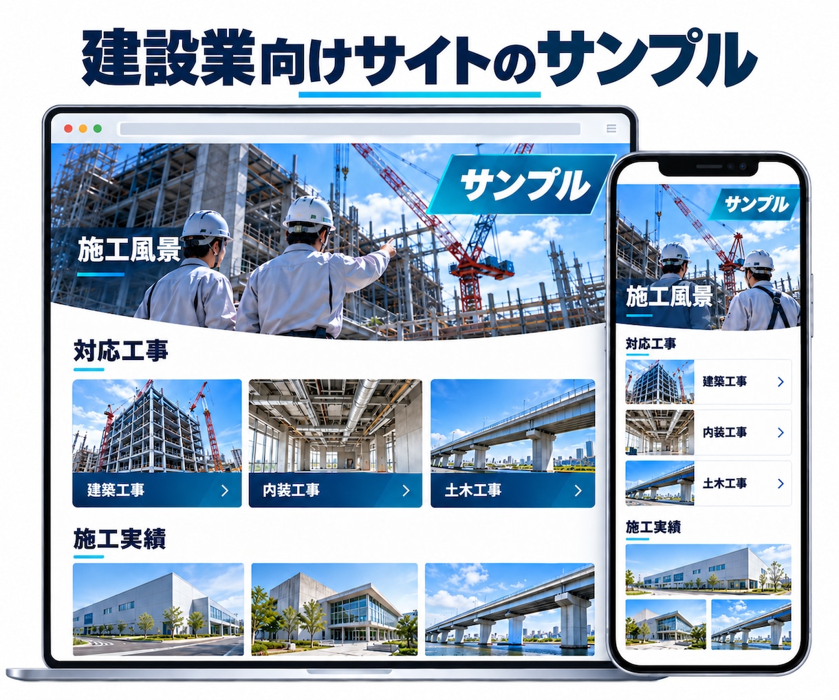 建設・製造業専門の企業サイトを制作します 技術・実績・採用情報が伝わるホームページ イメージ4