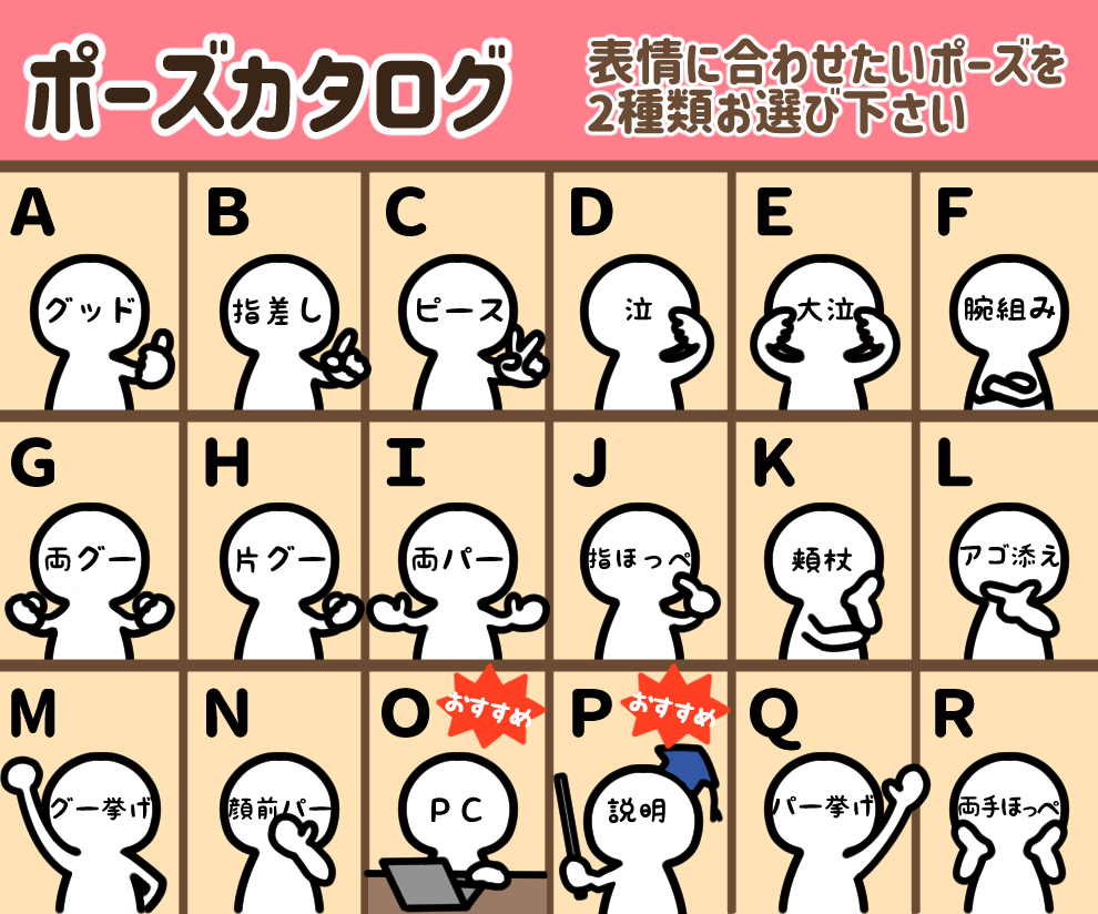 商用可♬使い勝手の良い表情8点セット作成いたします ブログ・画像・動画に！ただいま先着10名様のみ特別割引価格☆ イメージ4