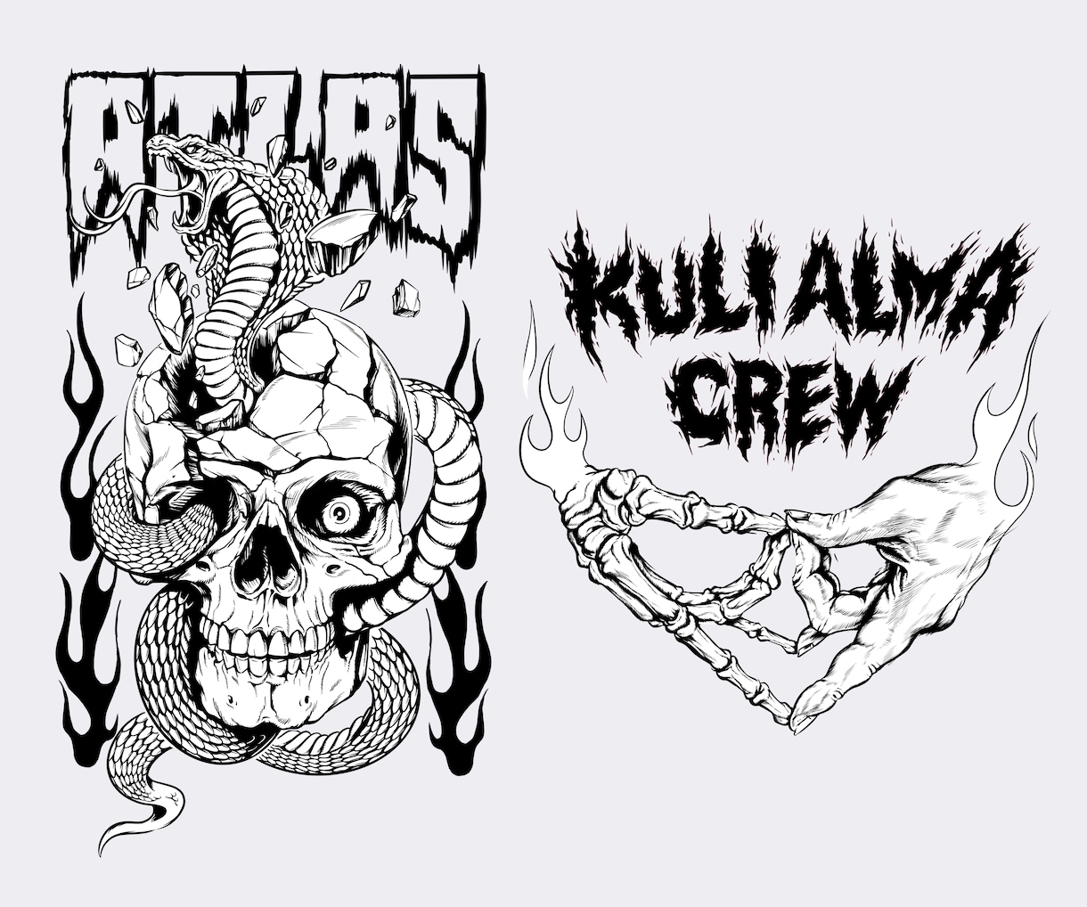 オリジナルのロックTシャツをデザインします 音楽関連の実績多数イラストレーターが描くリフの鳴るTシャツ イメージ3