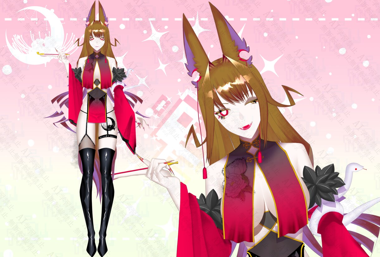 キャラデザからLive2Dまですべて制作いたします 貴方の好みのVを人間～人外まで幅広く制作いたします！ イメージ8