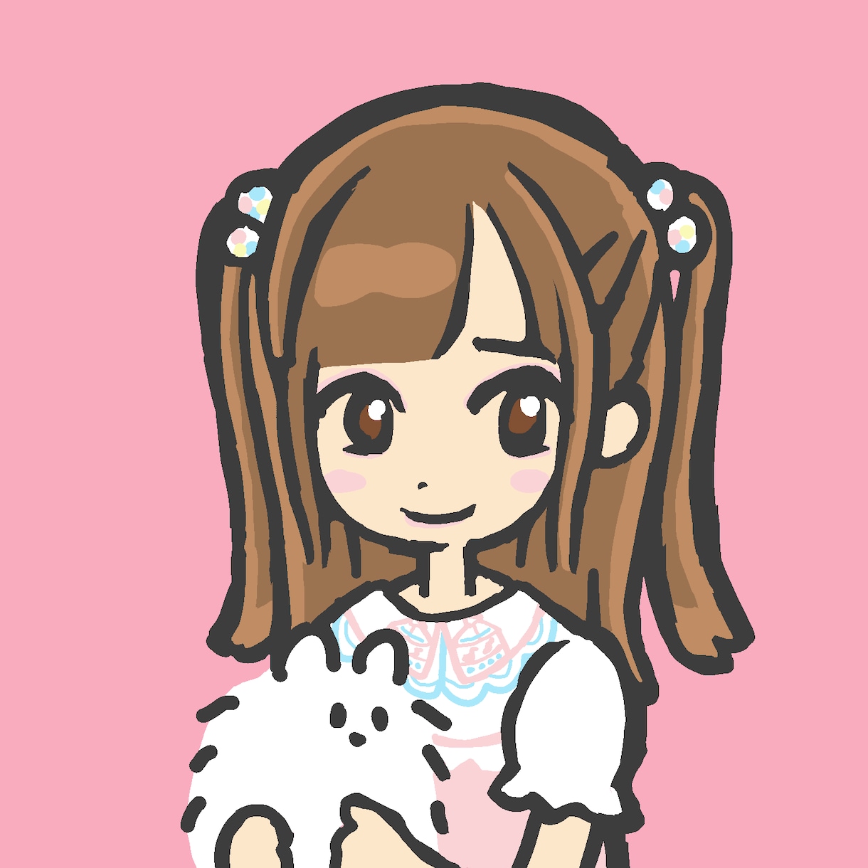 SNSアイコンに使えるにがおえ描きます ゆるキャラと一緒にシンプルでかわいいにがおえかきますよ イメージ2