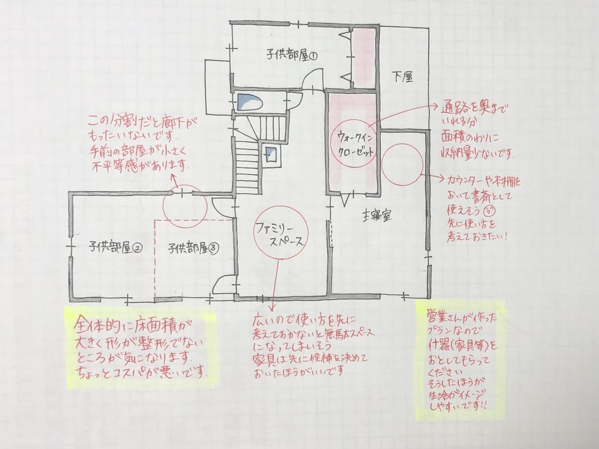 子育てママが住宅間取りの添削とアドバイスをします 二級建築士であり3児のママが子育て中の間取り作りをサポート イメージ2