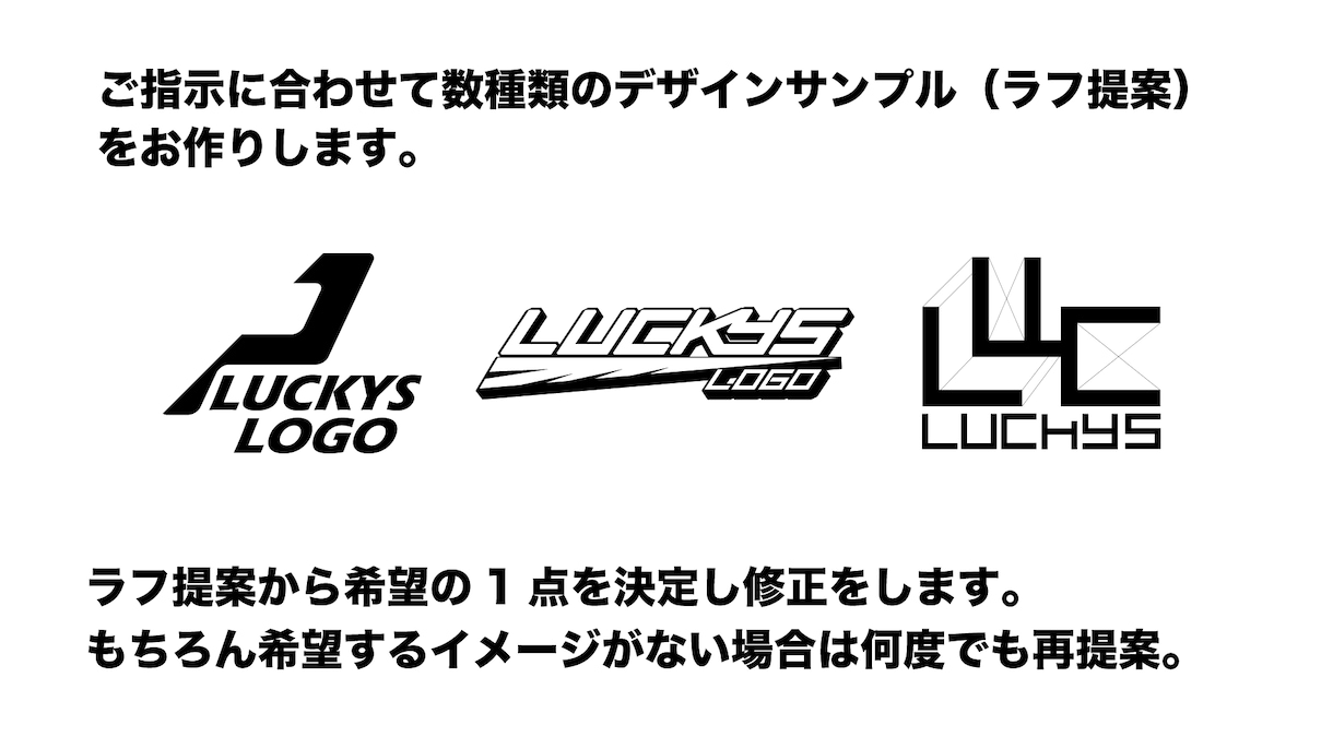 シンプルで記憶に残るロゴデザインを提供いたします 初めての方でも安心のサービス！追加オプション料金も無し！ イメージ3