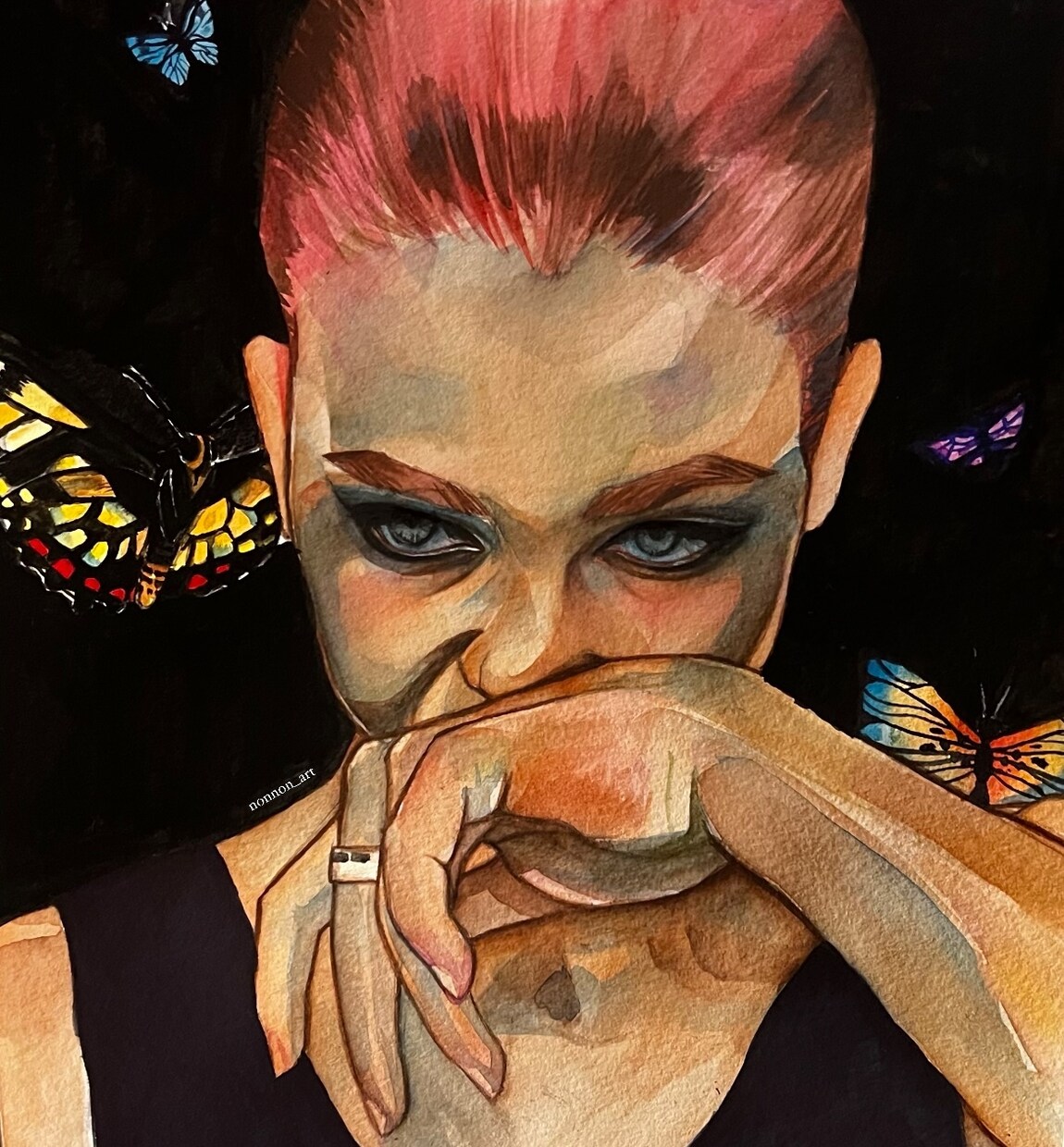 悔しさから湧き上がる強い思いを表しています 過去の挫折や失敗に対する悔しさや燃える心を描きました。 イメージ1