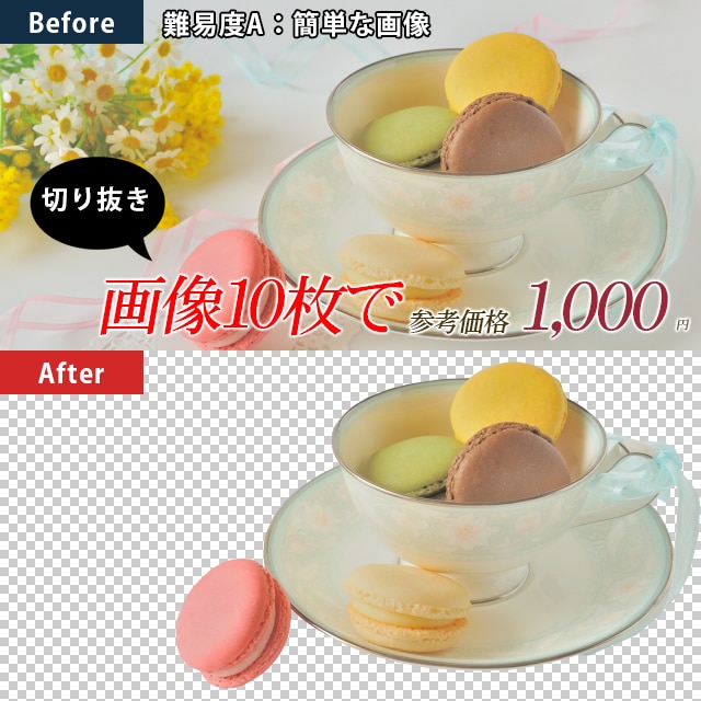 写真画像の切り抜き&補正致します jpeg＋psd＋pngデータ納品致します。 イメージ2
