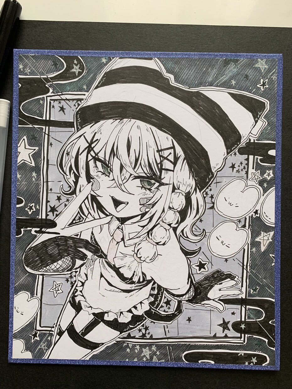 アナログイラスト色紙描きます アナログイラストでプレゼント企画や、推し活にぴったり！ イメージ1