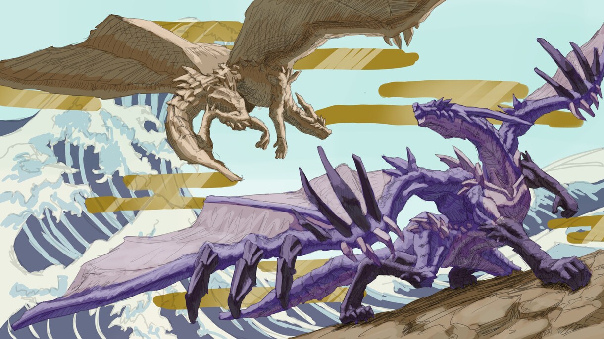 大迫力のドラゴン・モンスターの一枚絵描きます ゲームや動画のサムネ、小説の表紙に！ イメージ8
