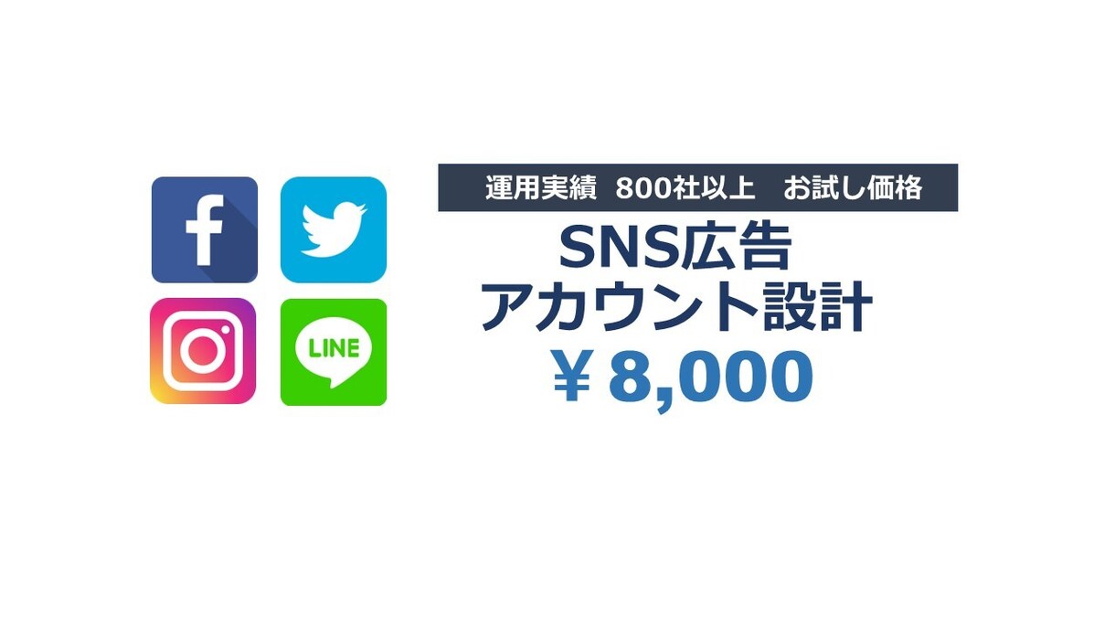 SNS広告全般の初期設定を対応します Facebook、インスタ、Twitter、LINE広告 イメージ1