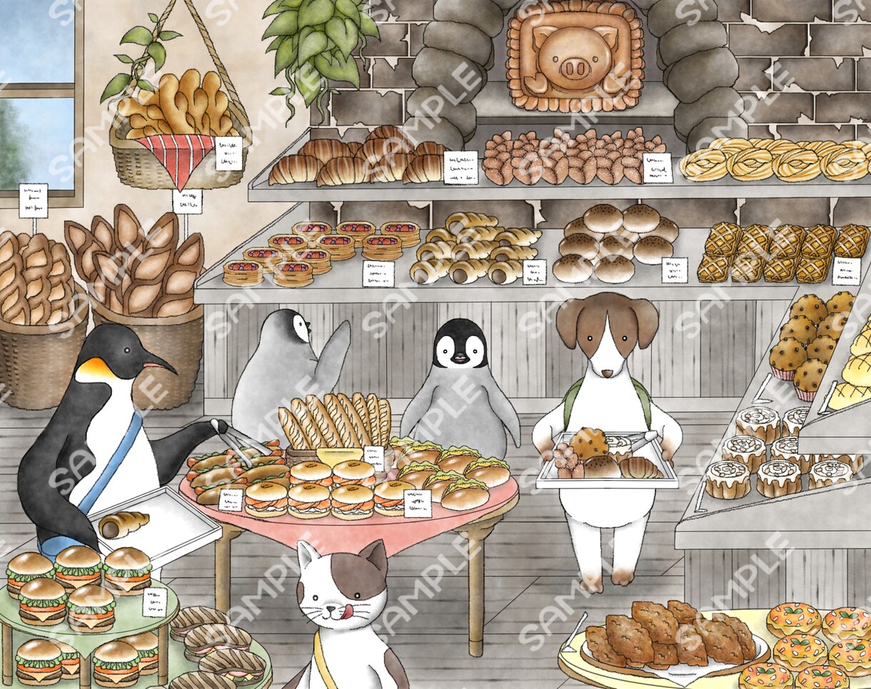 商用利用可かわいい絵本風動物のイラスト描きます 様々な媒体でかわいいイラストを提供します イメージ1