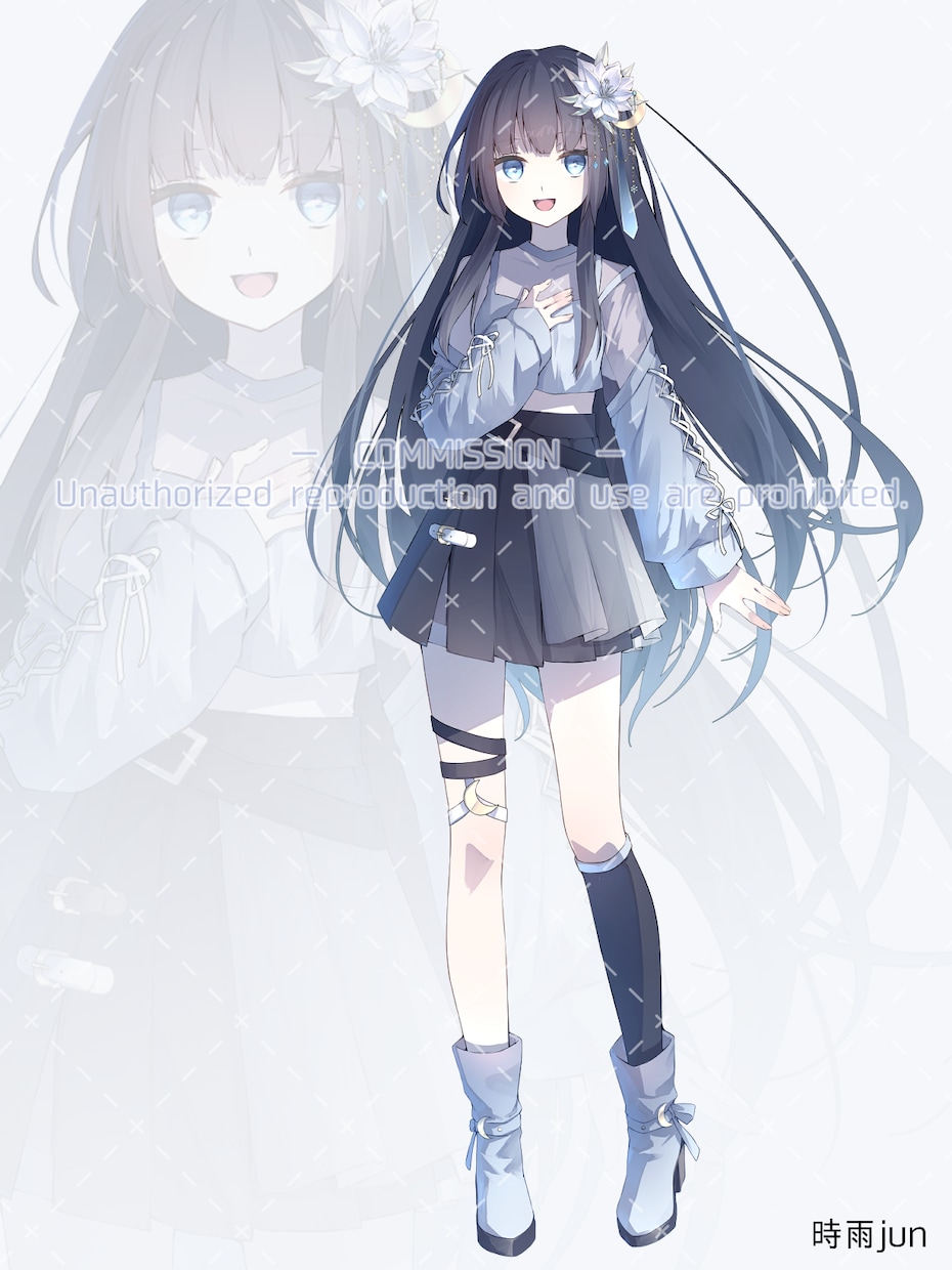 透明感あるキャラの立ち絵・全身絵を制作します ご相談のみもお受けしております！ イメージ2
