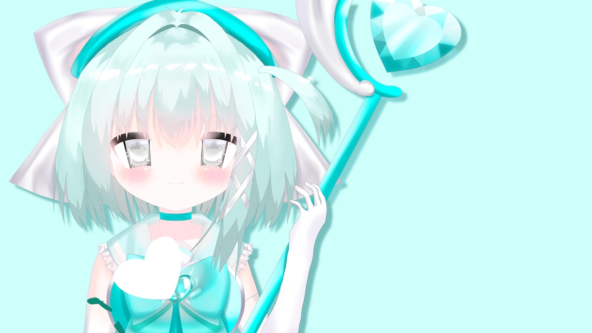 立ち絵、簡易背景付き一枚絵描きます 魔法少女、メイド、量産型、水色、ピンク、可愛いものが得意 イメージ1