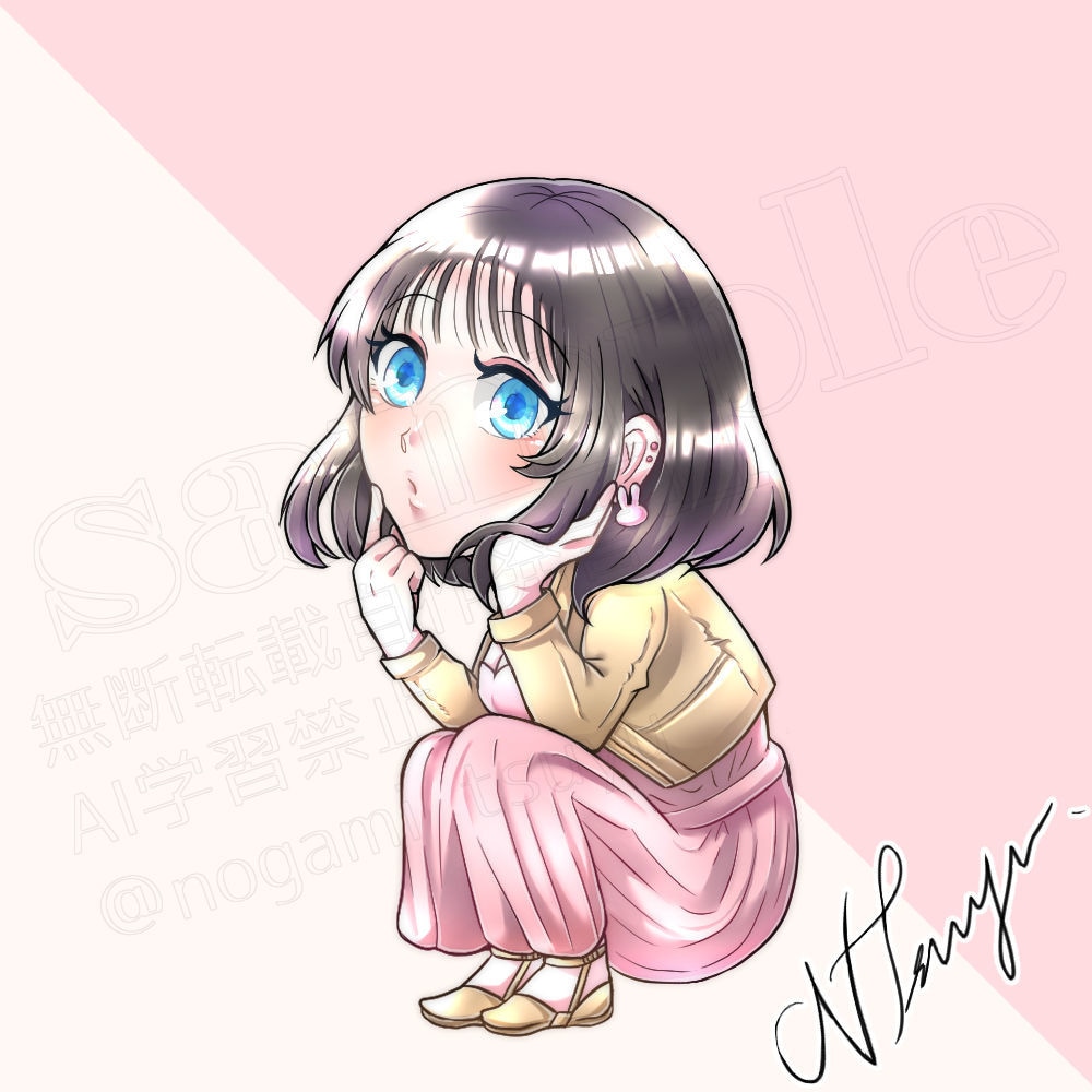 商用OK！SNSアイコン・配信用ミニキャラ描きます Vtuber・配信者さん歓迎！シンプルポップなミニキャラ イメージ4