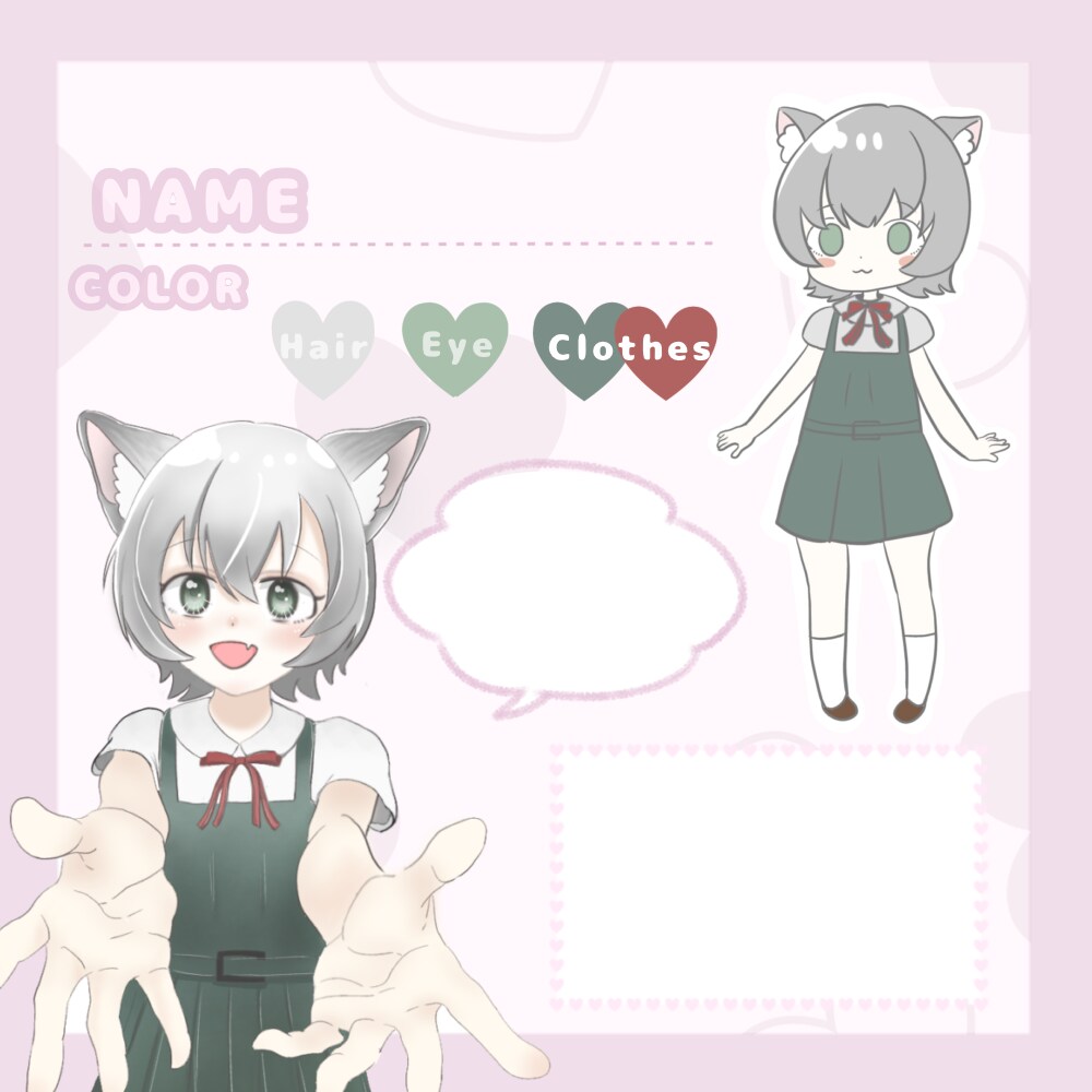 可愛いコテキャラシート作成します コテキャラちゃんに合ったコテキャラシートをお作りします！ イメージ1