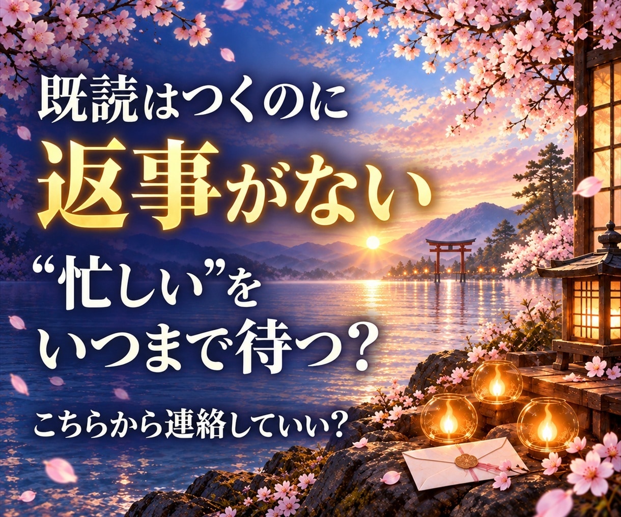 連絡が来ない彼の気持ちと本音を鑑定します 既読無視・未読無視｜本音・ご縁・二人の今後を視ます イメージ2