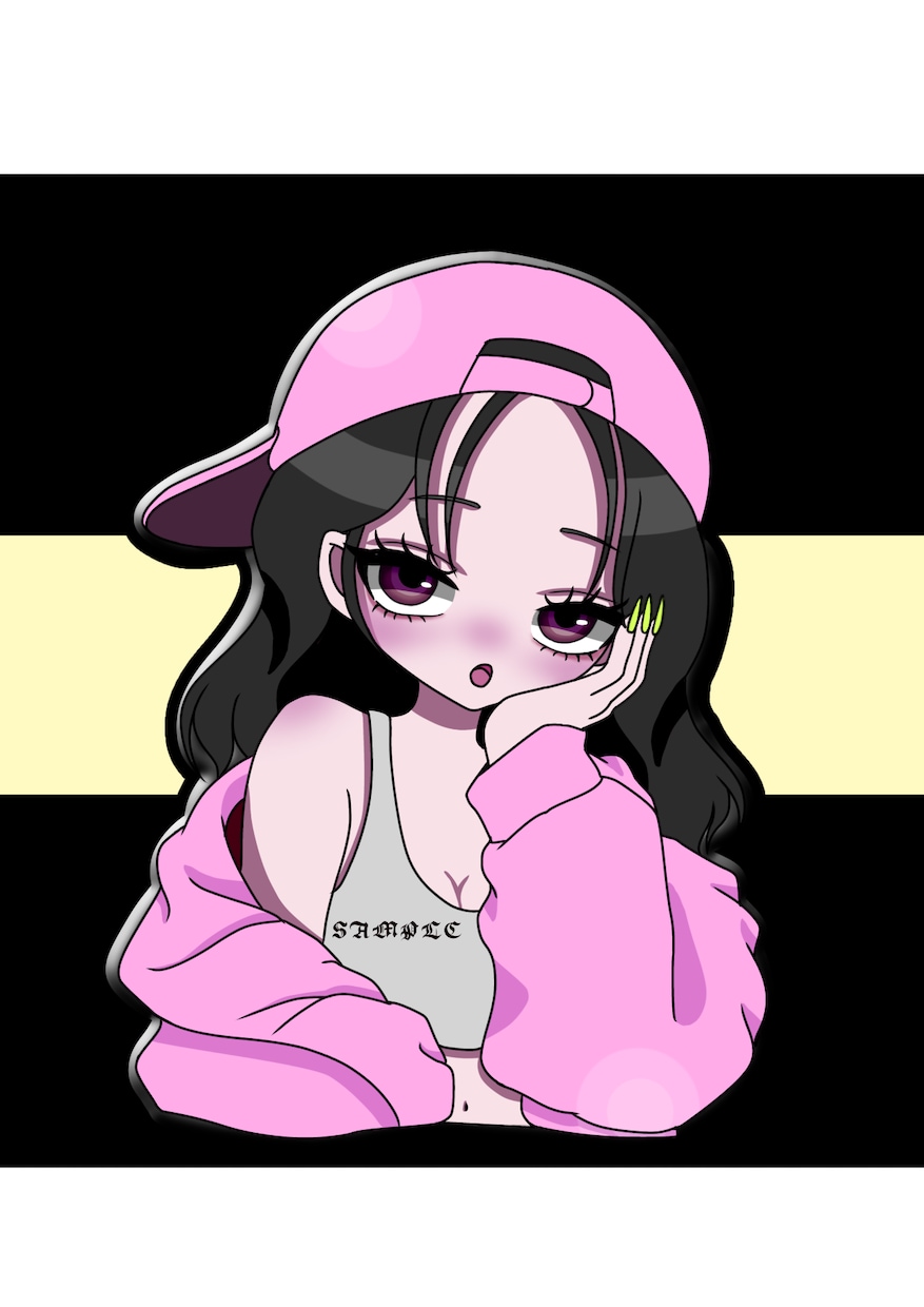量産｜ストリート系ミニキャラ描きます SNSアイコン・配信・動画などにもご利用いただけます◎ イメージ3