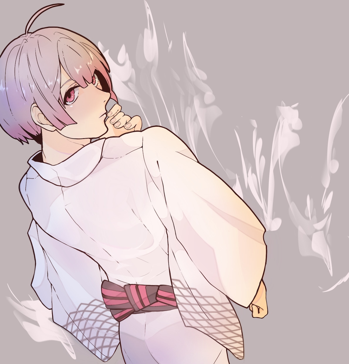 麗しい男子のイラストお描きします 和な雰囲気のふわっとアニメ風タッチ イメージ1