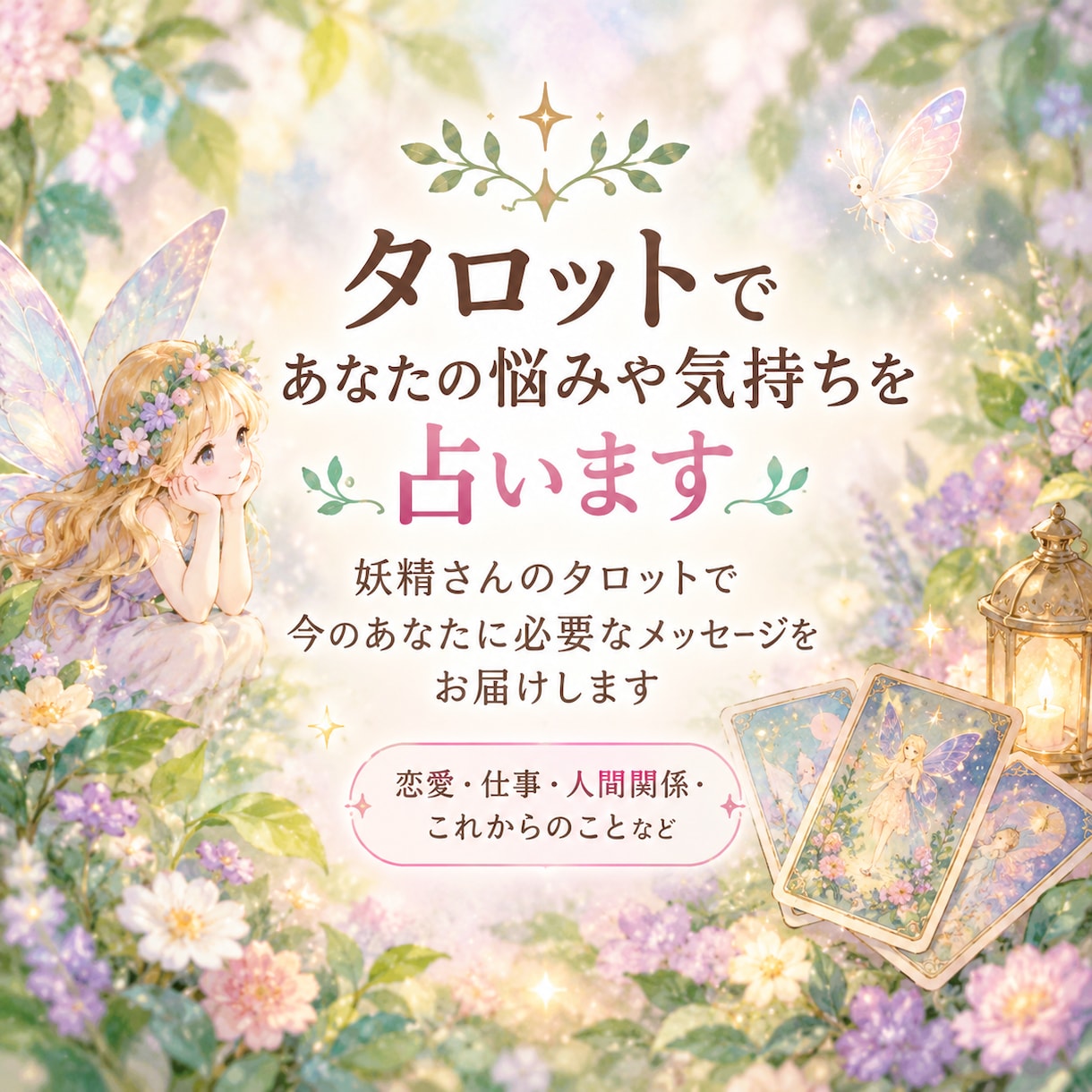 妖精さんのタロットであなたの悩みや気持ちを占います 迷っていることを妖精さんのカードにそっと聞いてみませんか？ イメージ1
