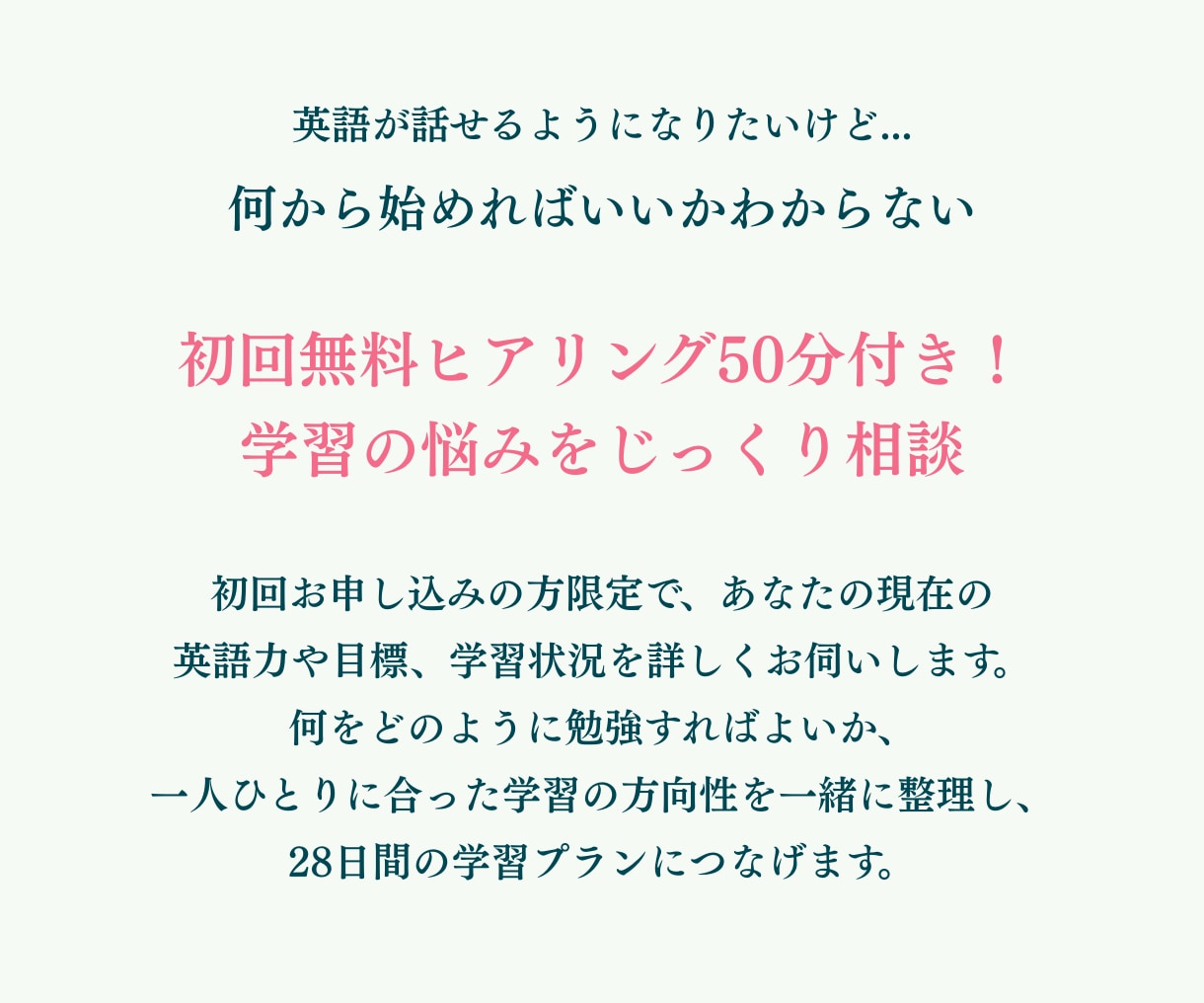 英語を話す土台をつくる28日間のコーチングをします 毎日の課題で、ひとり学習を話す練習に変える伴走サービス イメージ3