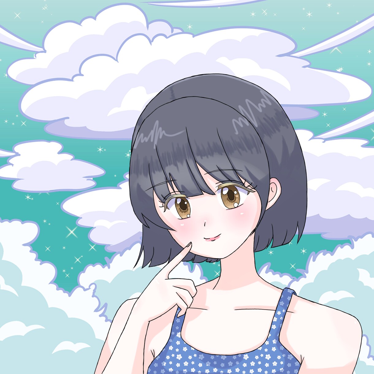 キラキラしたあなただけのアイコンイラスト制作します アイコンはもちろん、OCやコテキャのご依頼も可能です！ イメージ5