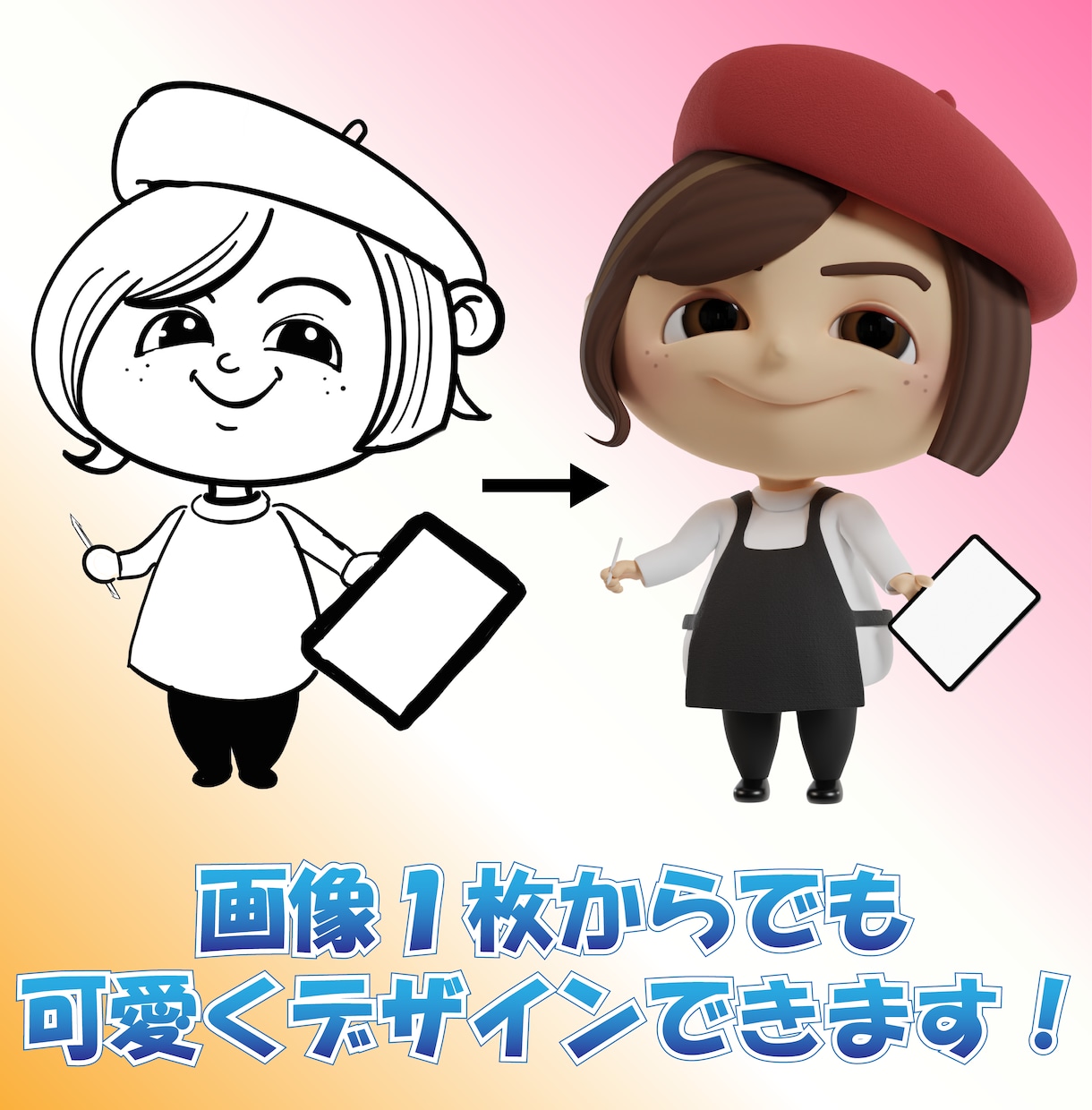 オリジナル3Dアバター(VRM)制作します 【Vtuber向け】どんなキャラクターでも制作可能！ イメージ2