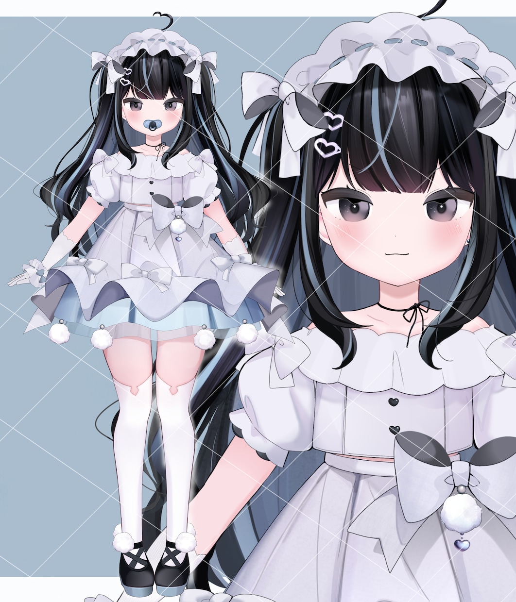 パーツ分け済みのPSDデータになります 【Live2D用PSDデータ】ロリータ衣装の女の子 イメージ2