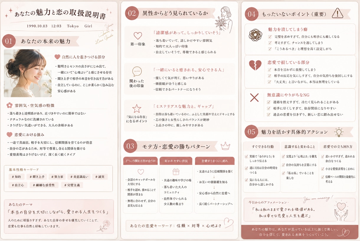 あなたの恋愛の勝ち方、教えます あなたの魅力・モテ要素を徹底分析｜異性からの見え方も解説 イメージ2