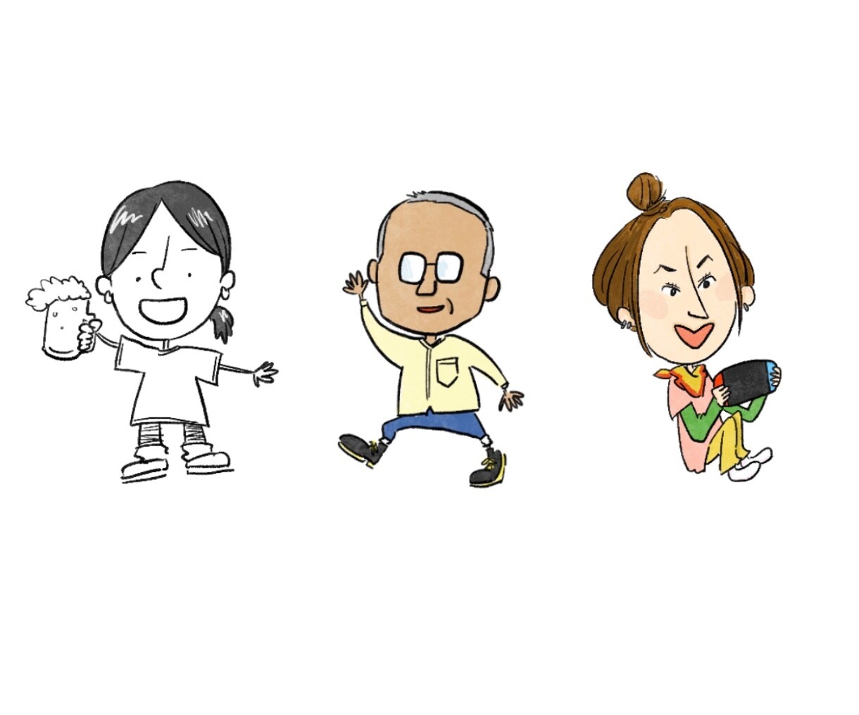 2ポーズセット！かわいいキャラクターにお描きします / SNSなどに◎2頭身キャラのデフォルメ似顔絵 イメージ5