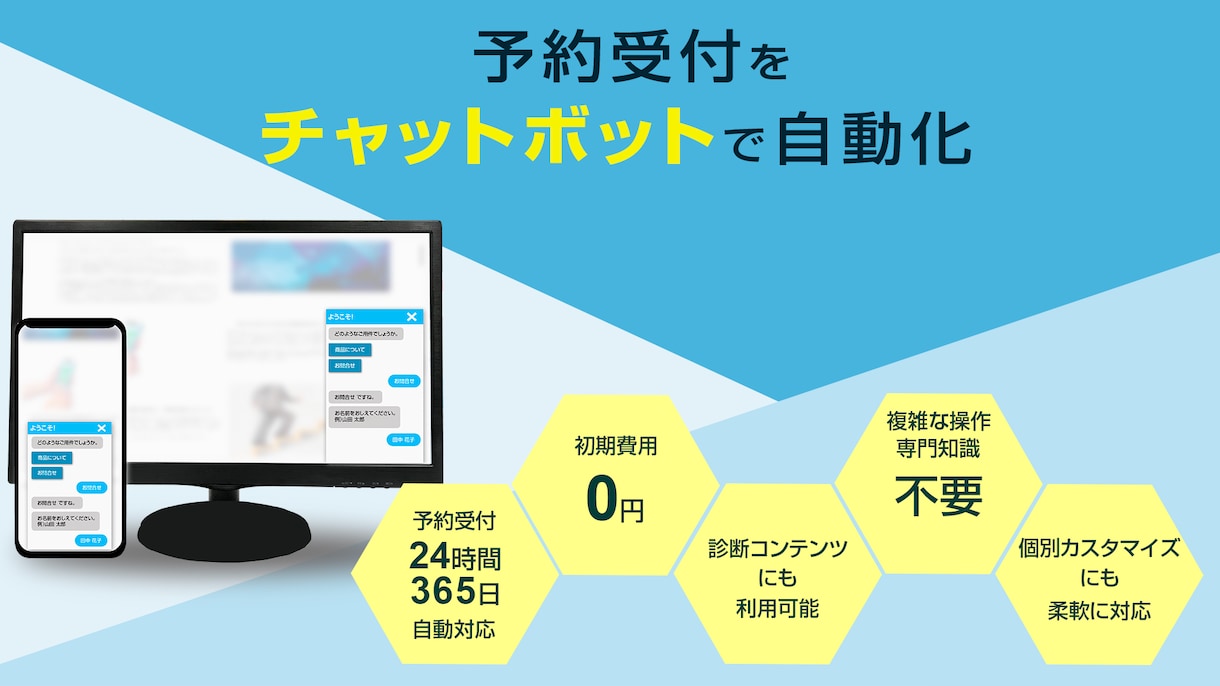 LINE予約＋顧客管理システム（月額制）提供します シンプルなLINE予約システム（Webも可）DXで業務効率化 イメージ2