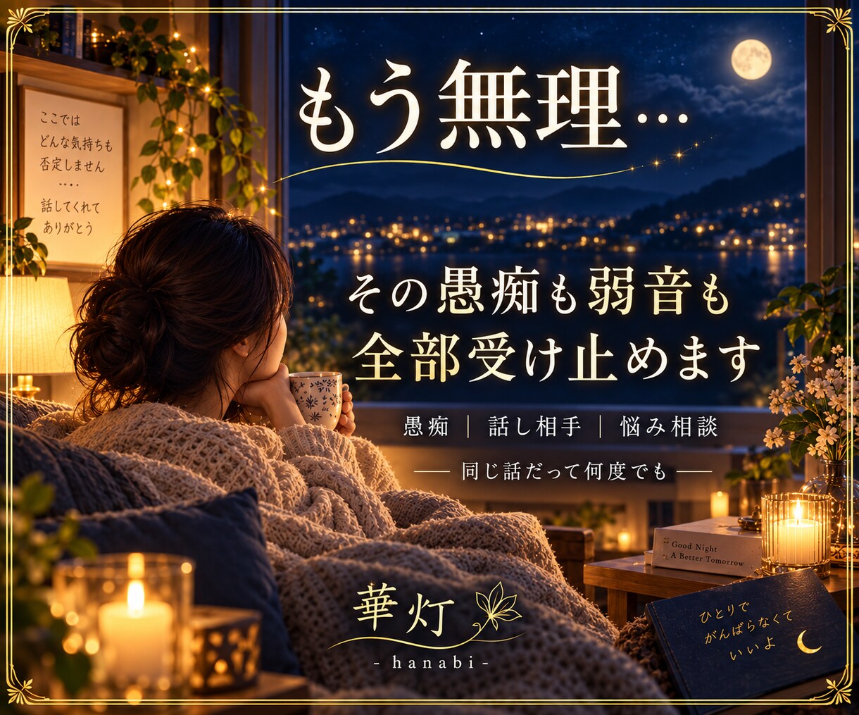もう無理…その愚痴も弱音も全部受け止めます 愚痴/話し相手/悩み相談✨同じ話だって何度でも大丈夫 イメージ1